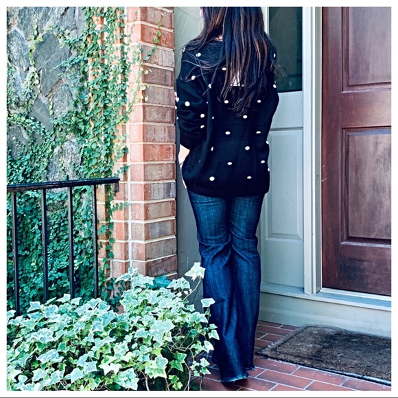 ✨LAST ✨PARIS✨Black polka dot light spring sweater - Picture 6 of 7